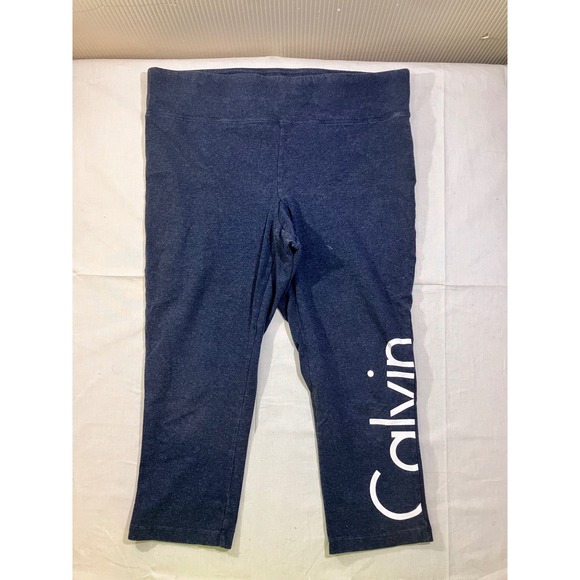 Calvin Klein Pants - Calvin Klein Performance Womens Plus 1X Navy Blue Logo Capri Leggings Activewear
